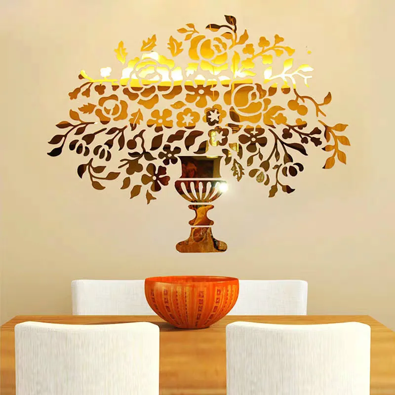 Новое поступление Хрустальные акриловые зеркальные 3d наклейки на стену