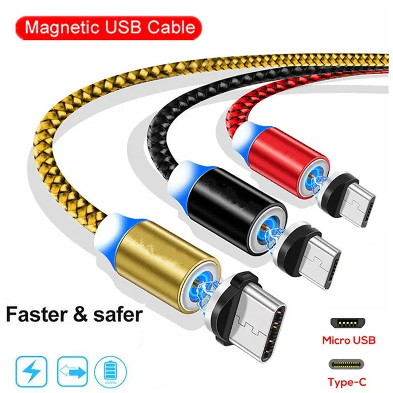 1 м светодиодный магнитный usb кабель для зарядки и передачи данных samsung galaxy J2 J5 J7