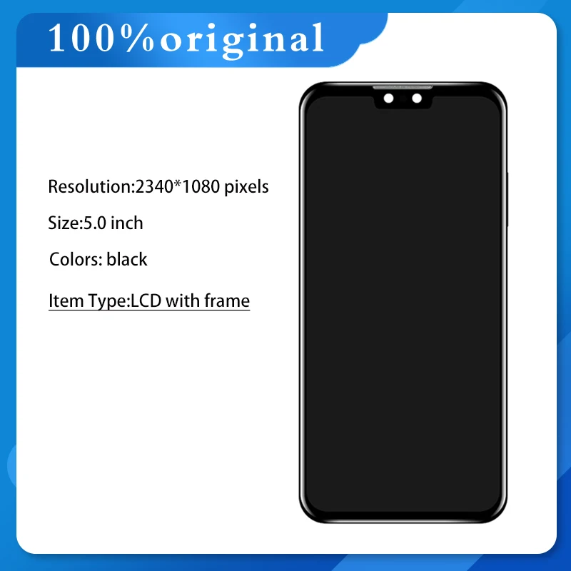 Оригинальный экран AAA +++ для HUAWEI Y9 2019 дюймов Женский JKM-LX1 LX3 ЖК-дисплей с рамкой