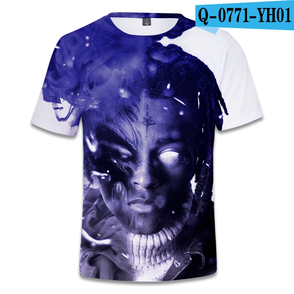 3D-2 Xxxtentacion 3D t shirt Men women Fashion Hip Hop Style Casual 3D Print Short Sleeve Men's t shirt Raper Xxxtentacion Tees Top - Цвет: 3D-2