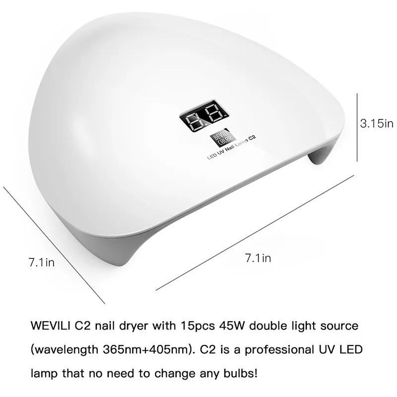 Лампа для ногтевой фототерапии 45 Вт лампа терапии быстросохнущая Индукционная
