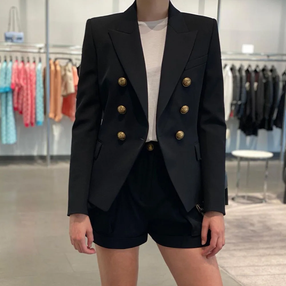 

2021 White Blazer For Women Summer Blazer Double Breasted Jackets Ladies Formal Suit Jackets Elegant Long Sleeve Women's Blazers