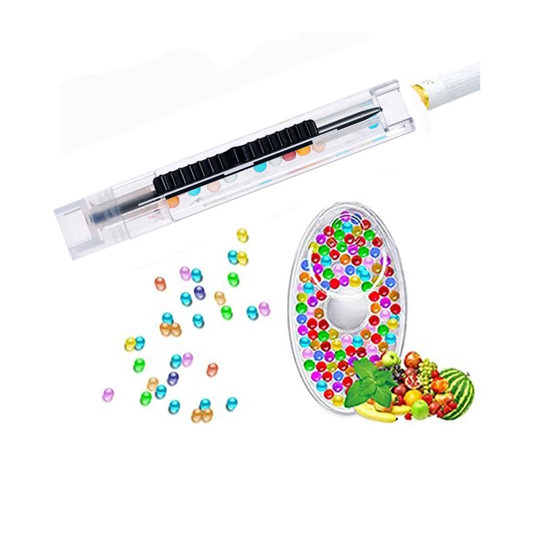 

DIY Capsule Smoke Balls for Cigarettes Holder with Aromatic Pusher Pop Bead Box Bursting Beads Ice Mint Fruit Flavor Accessories
