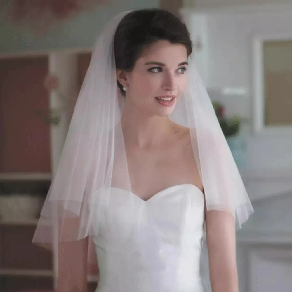 

Short Wedding Bridal Veil Cheap Tulle Wedding Veils