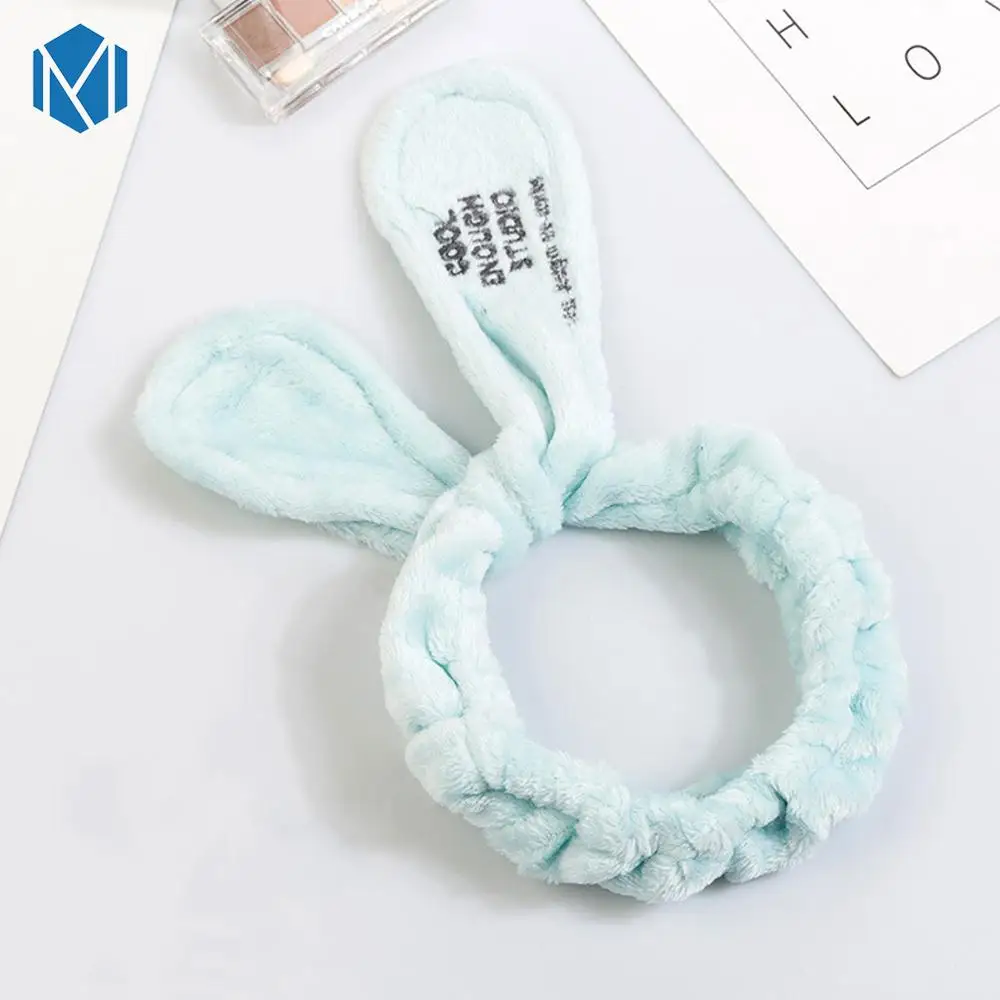 Style A Lake Blue M MISM Fashion Letter OMG Женская повязка на голову из хлопка аксессуары для волос, бантики-узел эластичные женские обручи мыть лицо маска Тюрбан - Цвет: Style A Lake Blue