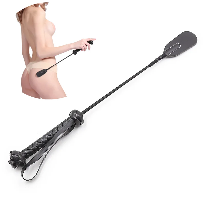 

45 Cm PU Leather Spanking Paddle Long Whip Flirting Bondage Sex Toys For Woman Role Play SM Products Adult Games For Couples