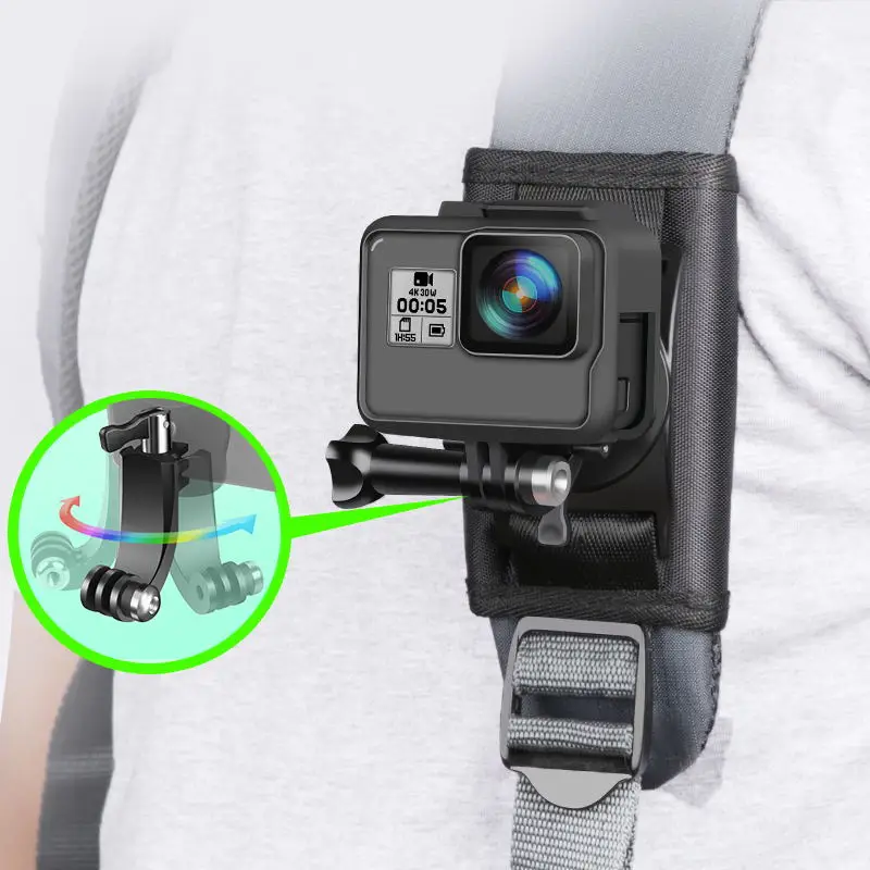Быстросъемный рюкзак Clownfish с пряжкой для Xiaomi Yi 4K Mijia Gopro Hero 8 7 6 5 Sjcam SJ4000/5000 SJ6/8 pro H9 камеры