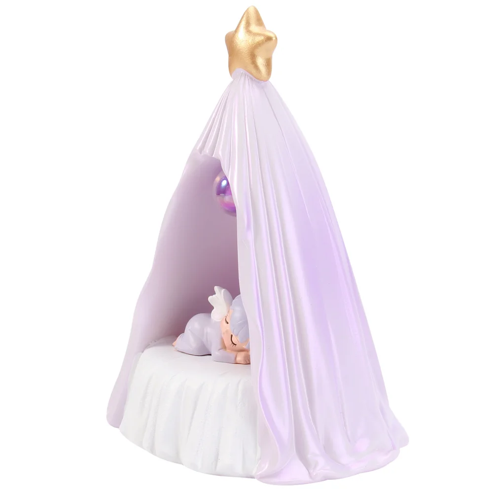 

1pc Little Girl Adornment Cartoon Resin Night Light Home Decoration for Kids