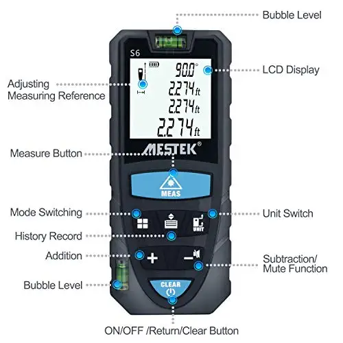 

MESTEK laser distance meter 50m/70m/100m laser rangefinder medidor trena laser measure tape laser rangefinder range finder