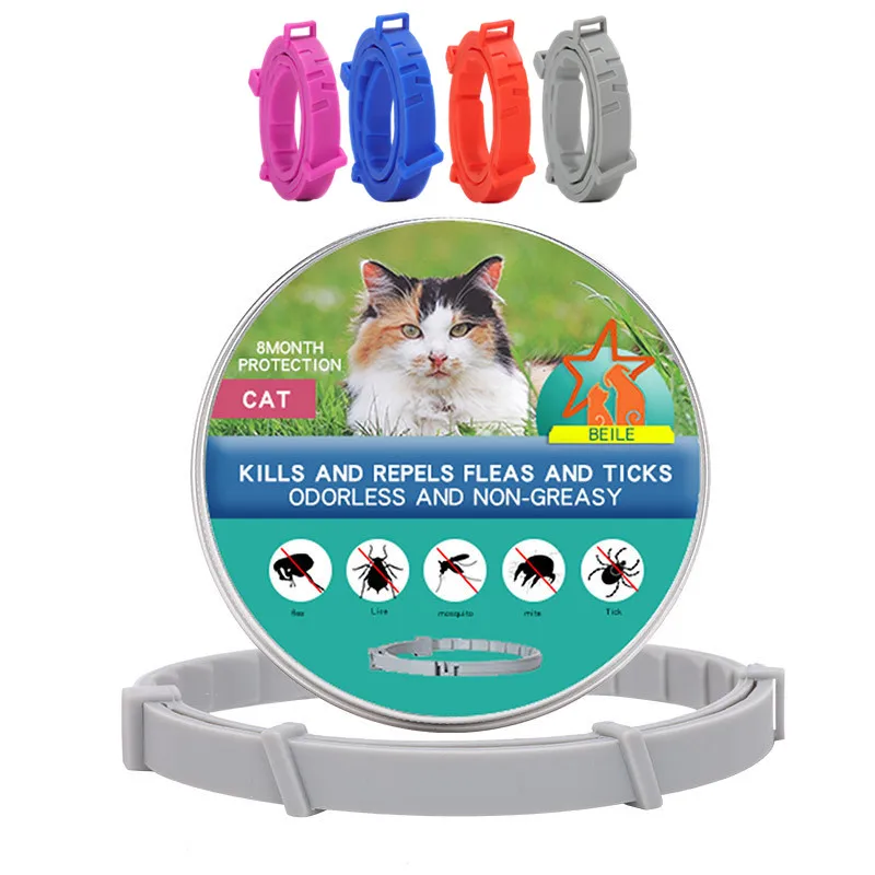 

Cat Collar Flea Tick Prevention for Cats Dogs Pet Collar 8 Months Protection Anti Flea Ticks Insect Mosquitoes Cat Accessories