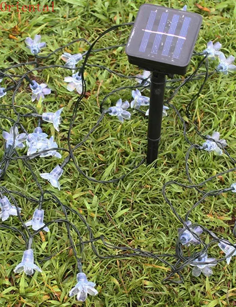 

LED Solar String Light 22m 200 LEDS Peach Flower String Fairy Light Outdoor Garden Christmas Party Decoration Solar Lights