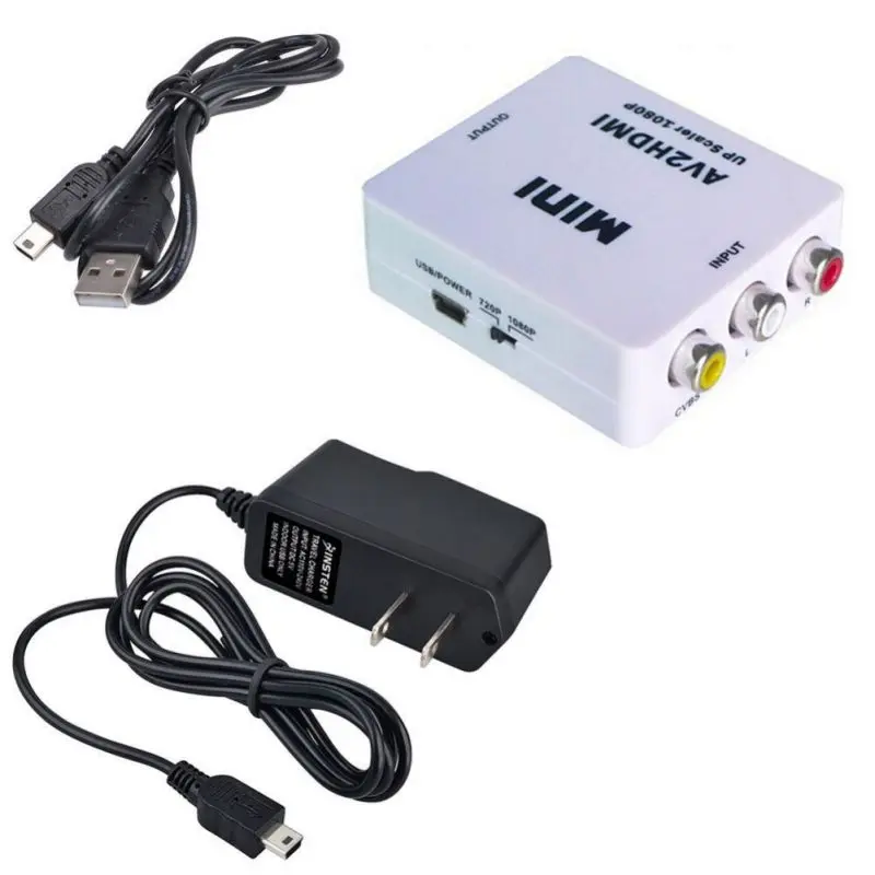 Преобразователь RCA AV-HDMI портативный адаптер Play-and-play для Nintendo NES SNES PS1 SEGA DVD и AC |