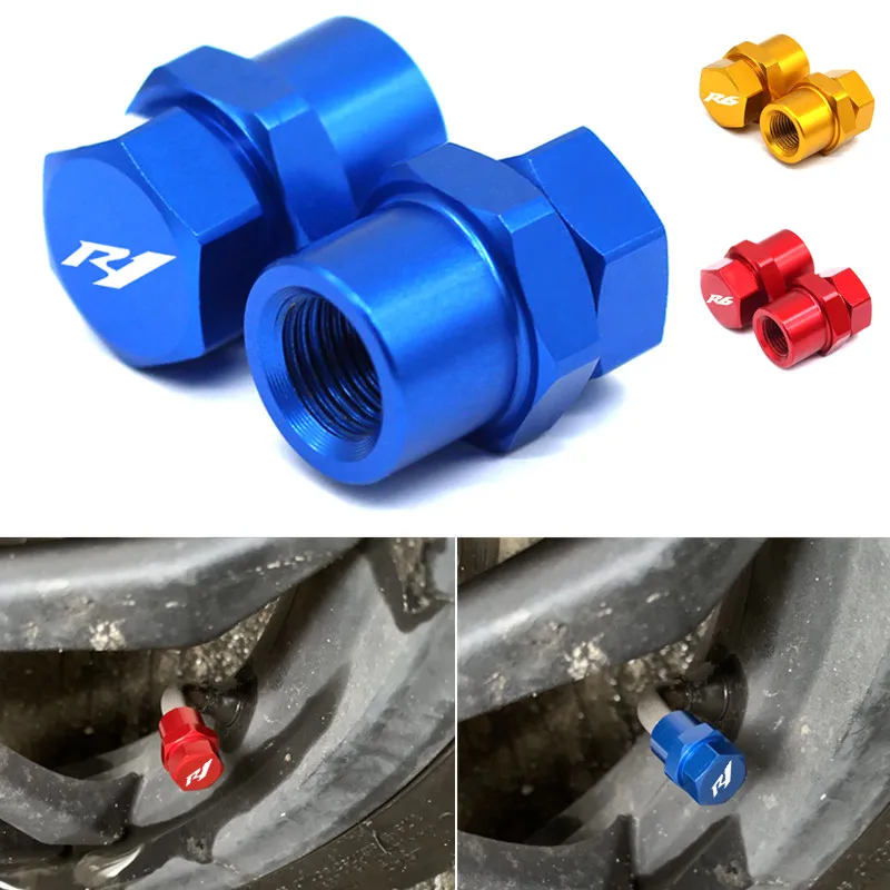 

High Quality For YAMAHA R1 R6 r1 r6 With LOGO Motorcycle CNC Aluminum Accessories Tire Valve Air Port Cover Stem Dustproof Caps
