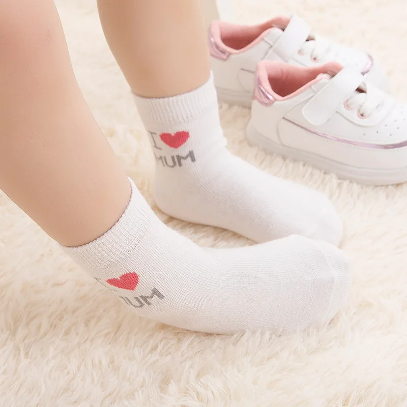 I Love MUM DAD Set High Quality Thicken Comfort Cotton Spring Fall And Winter Newborn Kids Boy Baby Girl Socks | Детская одежда и