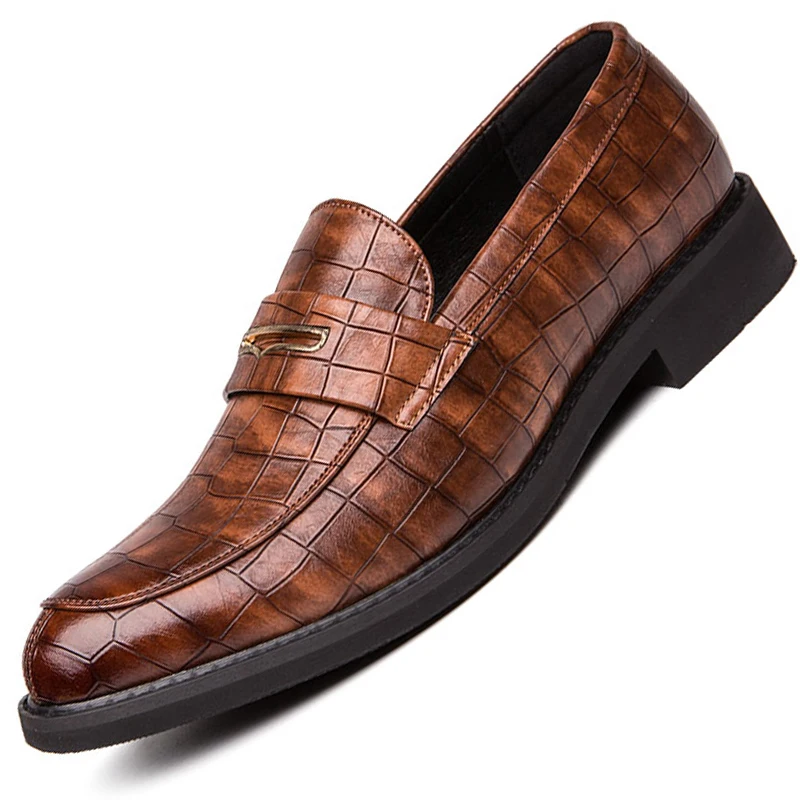 Модельные туфли Мужская обувь элегантная официальная кожаная мужские модные