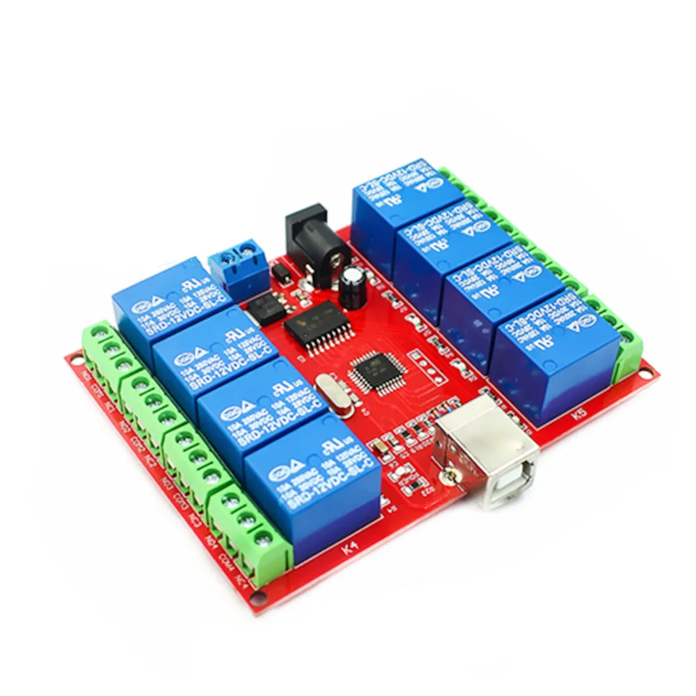 8 каналов 12 В компьютерный USB переключатель управления релейный модуль без