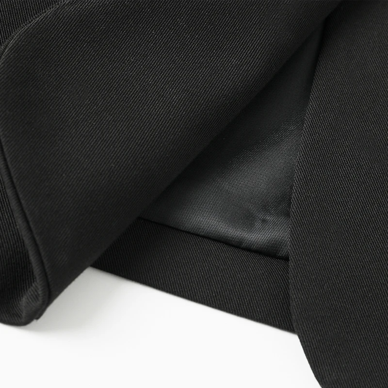 Женский блейзер с карманами Черный винтажный пиджак свободного покроя