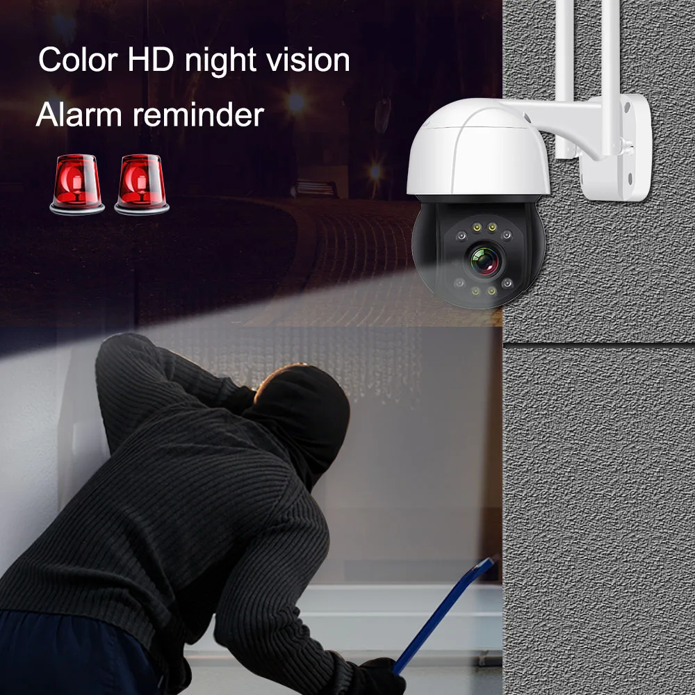 

Dome Security Camera WiFi 4X Digital Zoom Night Vision Wireless Surveillance Camera Outdoor 5MP/3MP/2MP Ultra HD Speed