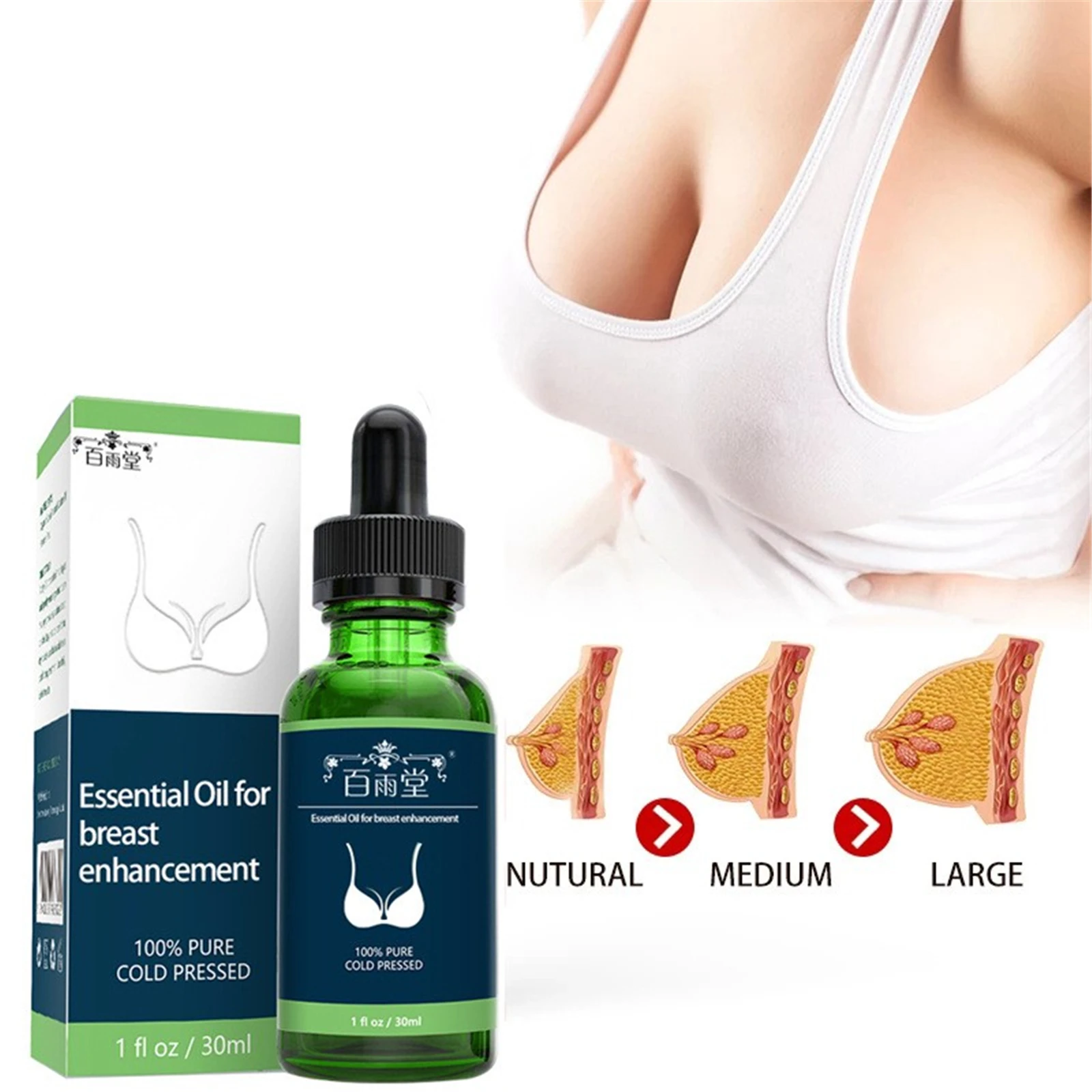 

Breast Enhancement Massage Essential Oil Breast Enlargement Effective Full Elasticity Chest Care Lifting Firming Big Bust 30ml