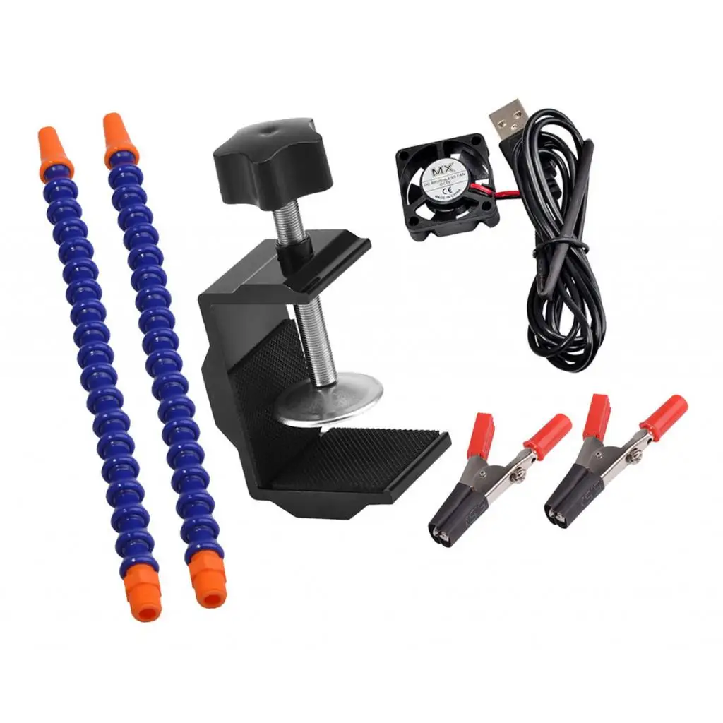 

Multifunction DIY Welding Stand Maintenance Desk Clamp Alloy Base W/ Fan