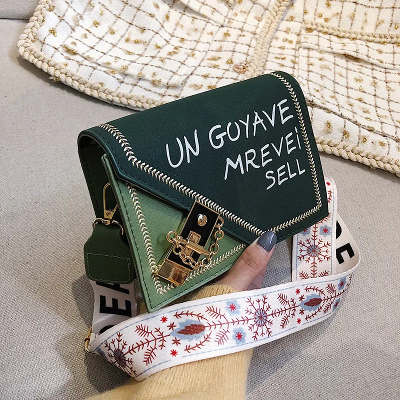 

Women Shoulder Bag Simple Messenger Bags Female Spring Travel Contrast Color Crossbody Bags Fashion For Cool Girl 2021 New