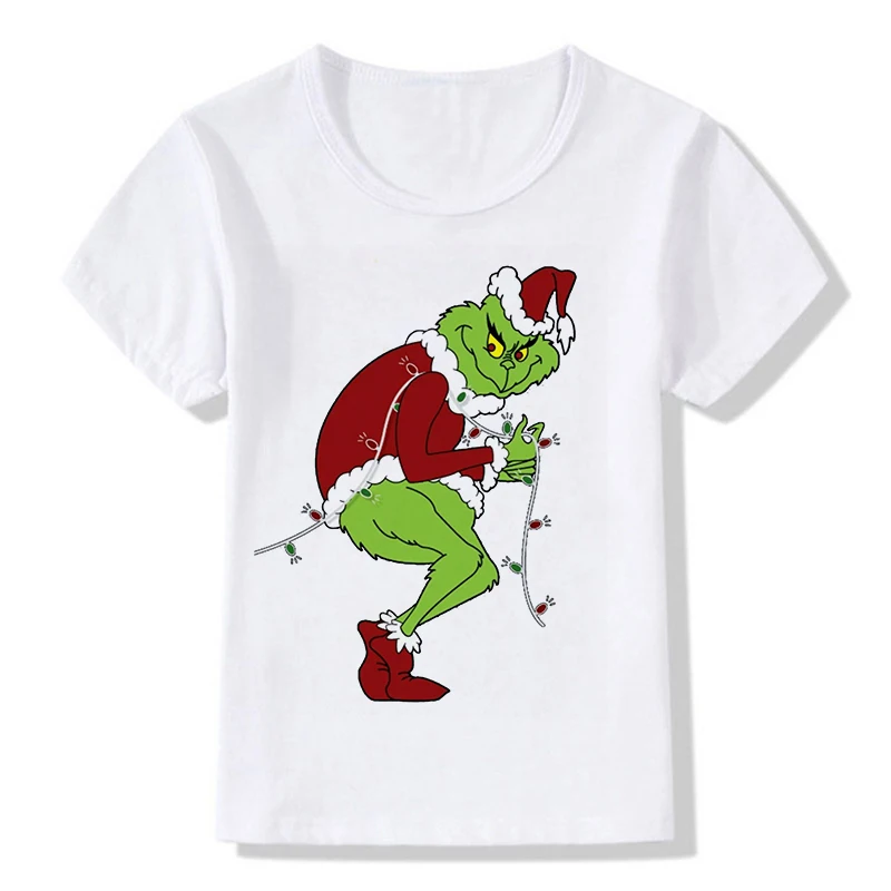 Новинка 2020 Рождественская рубашка забавная одежда с принтом для девочек модные