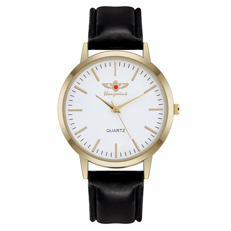 Женские повседневные кварцевые наручные часы с кожаным ремешком для мужчин