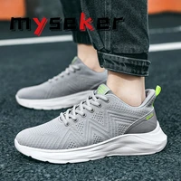 2021 hot sale breathable mens shoes large size 46 cold glue md sole sneakers soft lightweight spring fly knitted shoes