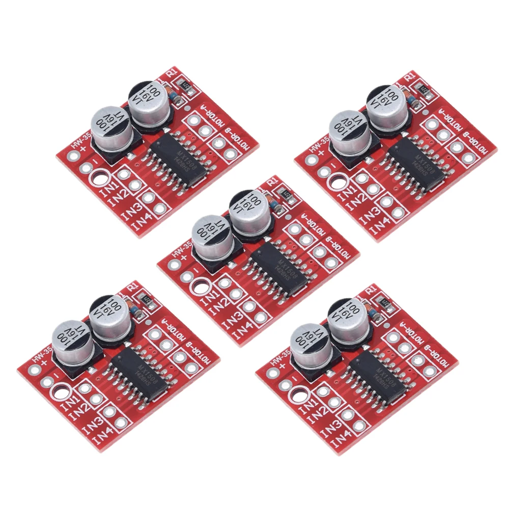 

5PCS L298N 1.5A 2Way MX1508 DC PWM Speed Dual H-Bridge Stepper Motor Module1