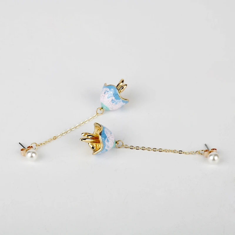 Модные женские серьги морские животные голубые медузы серьги-подвески ювелирные