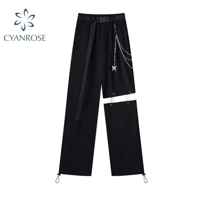 Брюки женские прямые в стиле пэчворк повседневные брюки с широкими штанинами