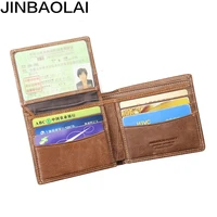 jinbaolai full grain leather mens casual wallet wallet wholesale leather short wallet mens one product dropshipping