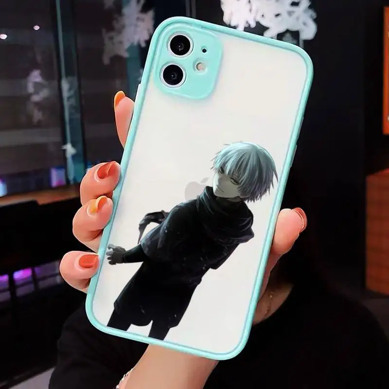 

Tokyo Ghoul Trendy Anime Kaneki Ken Phone Case Clear Funda matte transparent For blue iPhone 7 8 x xs xr 11 12 pro plus max mini