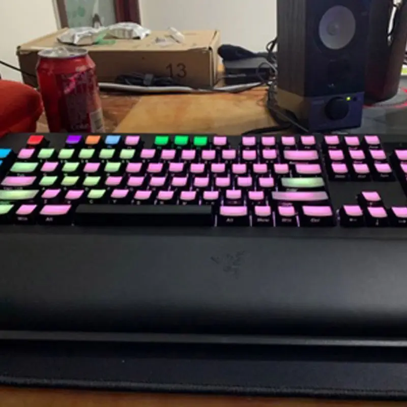 RGB передние/боковые напечатанные клавиши с подсветкой ISO ANSI Layout transmlucidus клавиши с подсветкой для Corsair K65 K70 logitech G710 Cherry MX