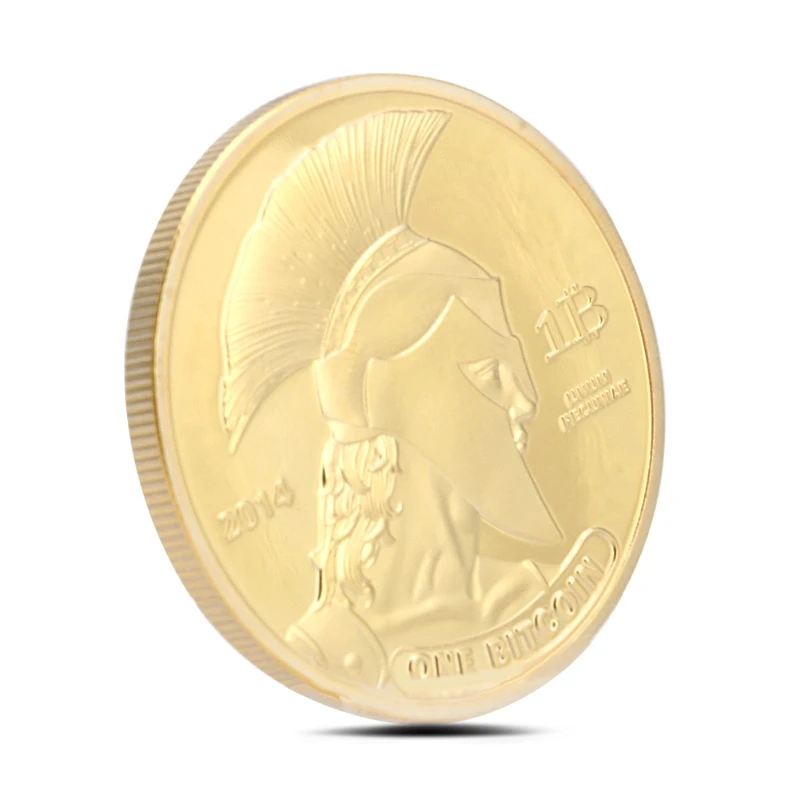 Gold Plated Titan Commemorative Coin BTC Bitcoin Collectible Collection Physical | Дом и сад