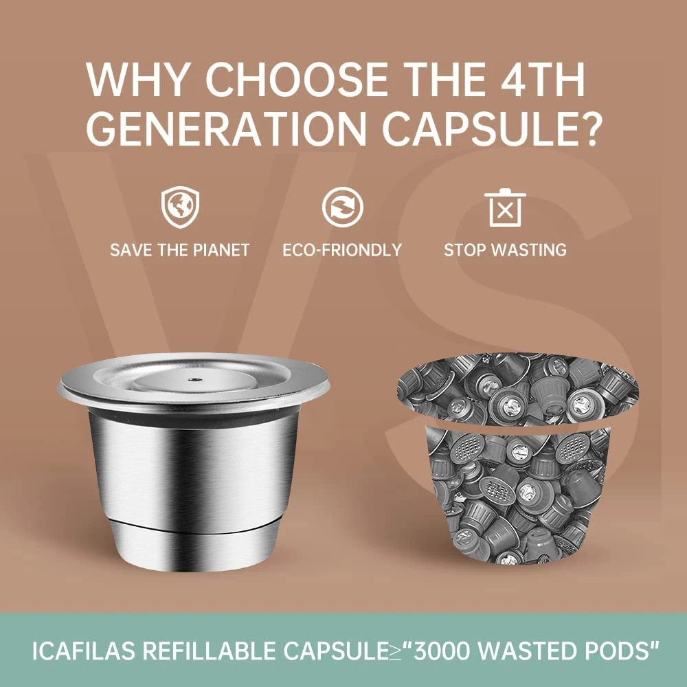 Многоразовая капсула для кофе iCafilas Krups Inissia Nespresso De'Longhi 203549 Сменный фильтр