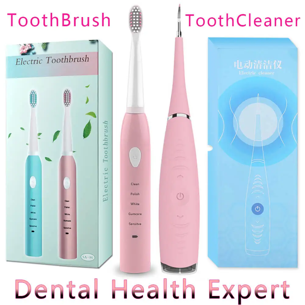 Ультразвуковая электрическая зубная щетка портативная для удаления пятен и