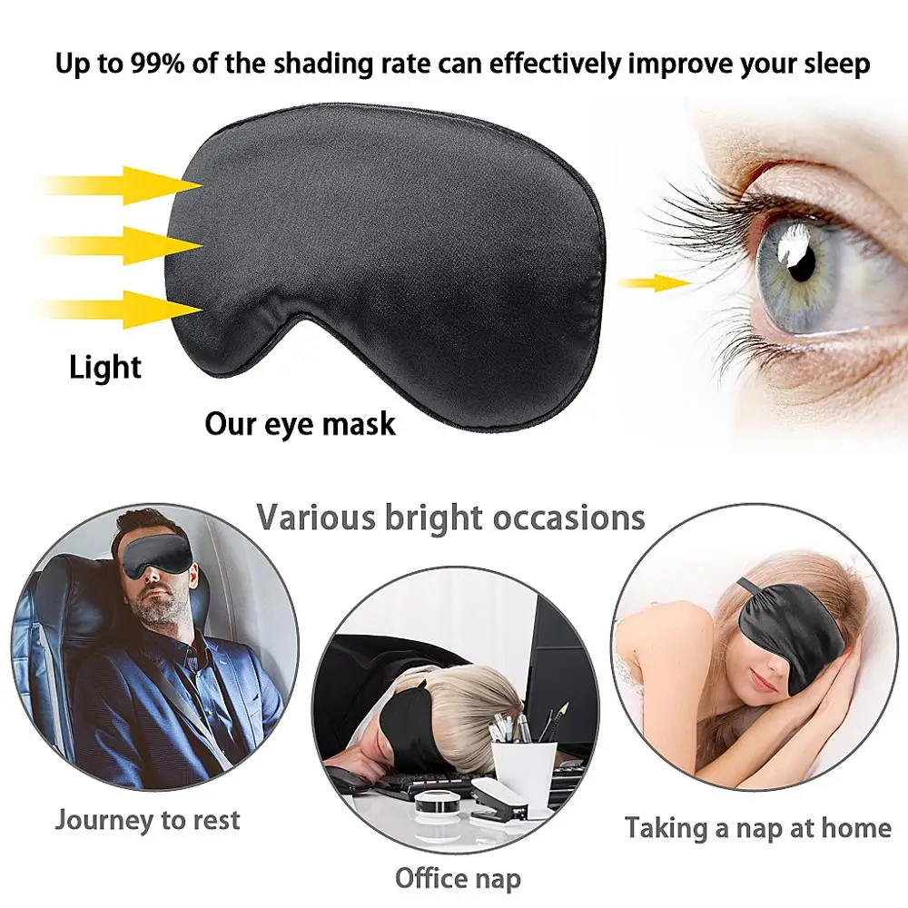 Sleep Mask Comfortable & Super Soft Sleeping With Adjustable Straps Come with Ear Plugs Carry Pouch for Travel Naps | Красота и