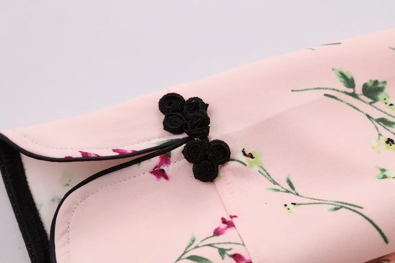 Традиционная китайская одежда Sheng Coco Женская свежая куртка-Ципао с принтом топ в