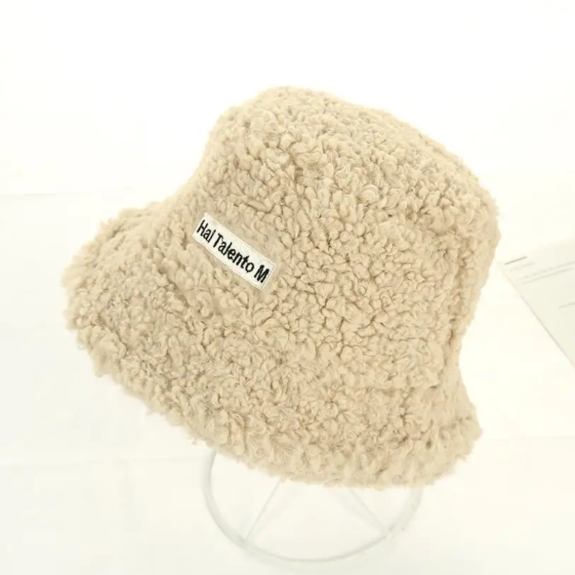 Новая осенне зимняя женская шапка из овечьей шерсти с буквенным принтом меховая