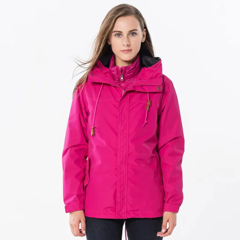

Women's Mid-length down Feather Raincoat Jacket Three-in-One-Piece Waterproof Wind-Resistant Warm Outdoor Top Jacket
