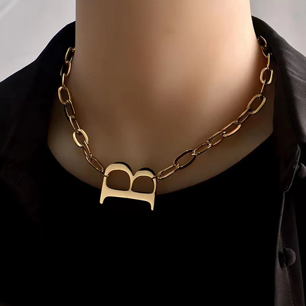 

HUHUI индивидуальное дневное оригинальное ожерелье, персонализированная подвеска с буквами, из нержавеющей стали, O-цепь, чокер, ювелирные изд...