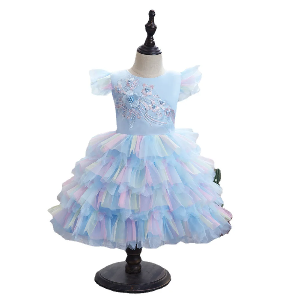 

New baby dress skirt, baby girl's one-year-old skirt, 0-4-year-old girl's gauze skirt flower girl ball gown for babies