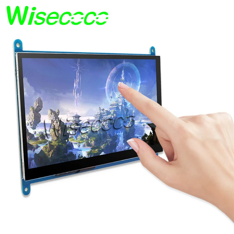 7 дюймов ЖК дисплей монитор для PS4/Raspberry Pi с 1024x600 емкостный сенсорный экран Экран