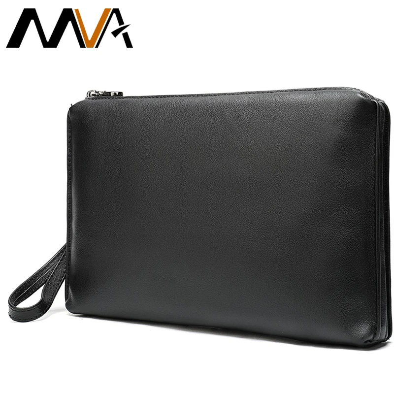 Кошельки MVA из натуральной кожи мужской клатч Длинные мужские кошельки кошелек