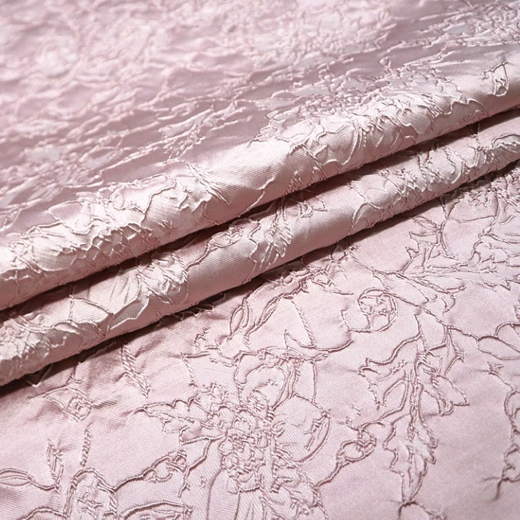 

Elegant three-dimensional embossed flower yarn-dyed jacquard fashion fabric, sewing fabric factory shop is not out of stock