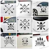 newest bow and arrow car stickers creative car door handle decals dual color design stickers vinyls decals
