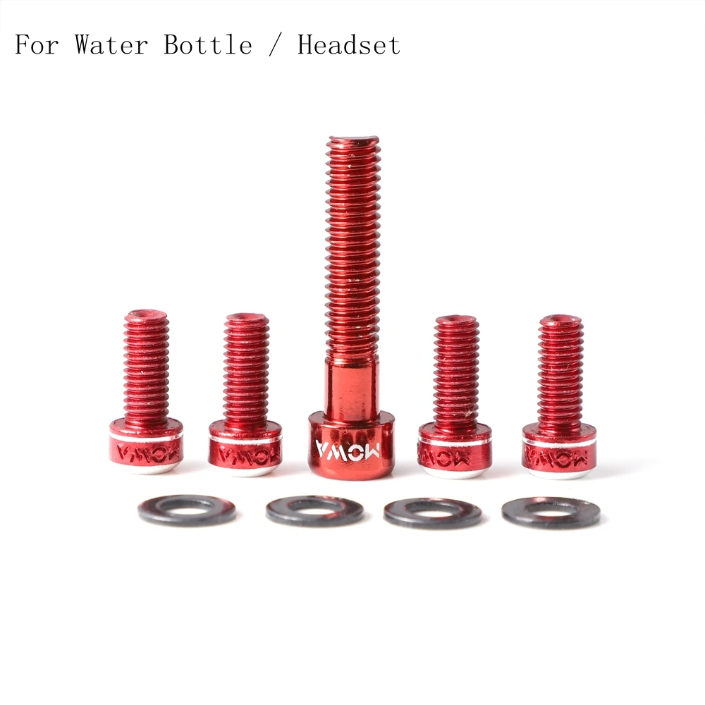 MOWA винты для велосипедной бутылки с водой 4 штуки и центральный винт гарнитуры 1