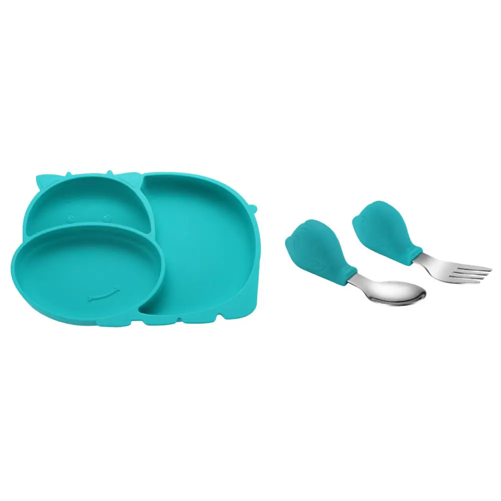 

1 Set Separate Plate Dinner Plate Kids Feeding Plate Silicone Eating Plate