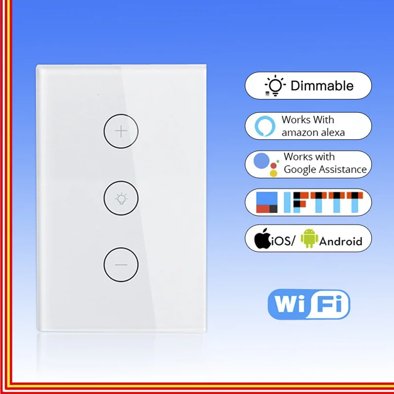 Умный выключатель света Tuya Smart Life Wi Fi дистанционное управление через приложение